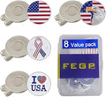Golf Ball Markers with Magnetic Hat Clips Assorted Patterns Value Gift Set Mark Golf Divot Tool Accessories, Golf Ball Markers with Hat Clips Sets for Men Women Kids Gifts.