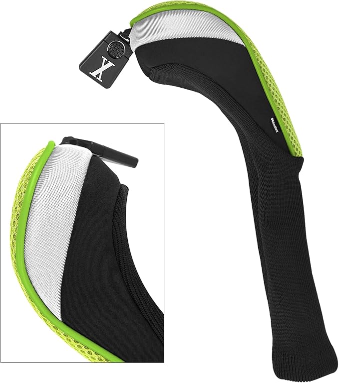 Andux 5pcs/Set Mesh Golf 460cc Driver Fairway Wood Club Head Covers Long Neck with No. Tags