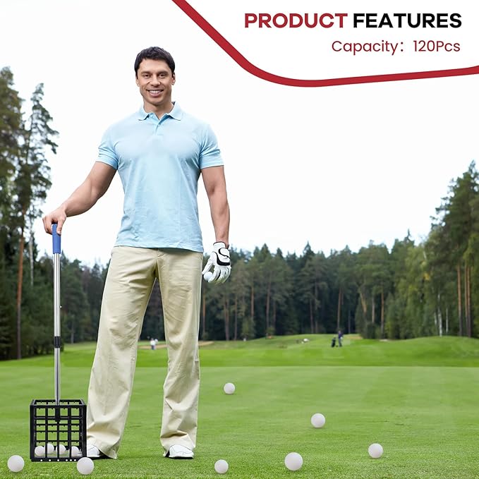 Large-Capacity Golf Ball Retriever Picker Grabber Tool Collector