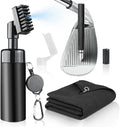 Golf Club Cleaner Brush, Golf Groove Sharpener Tool & Golf Towel, Golf Water Brush with Spray Bottle & Retractable Clip - Holds 5oz of Water, Essential Golf Accessories for Men for Golfer