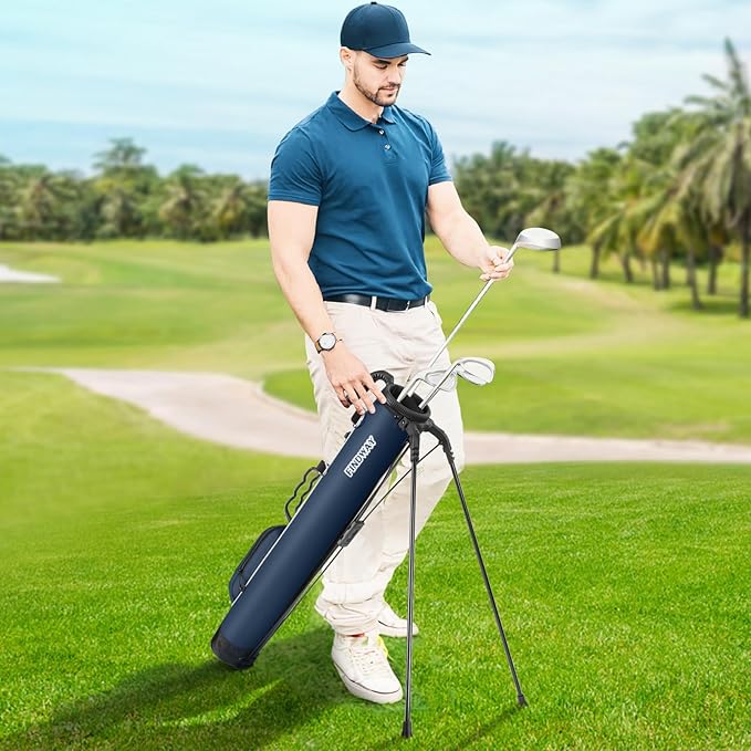 Findway Golf Stand Bag, Small Golf Bag for The Driving Range, Par 3 and Executive Courses, Lightweight Golf Club Carry Bag with Ball Holder and Pockets for Men Women