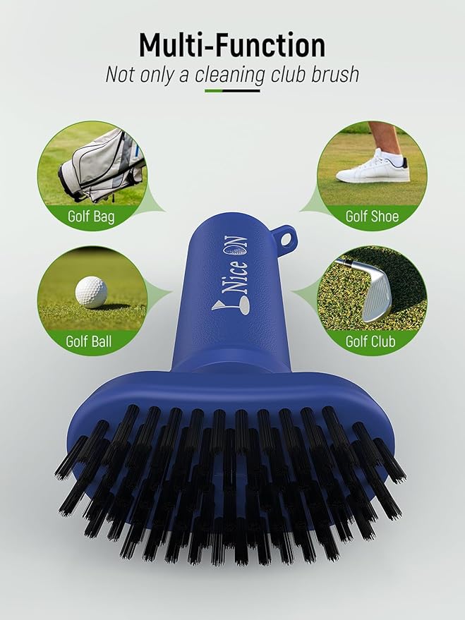 Water Golf Club Cleaner Brush with Towel, Magnetic Golf Club Brush Groove Cleaner, Golf Bag Accessories for Men Gifts
