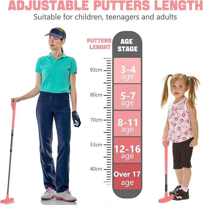Golf Putter, Golf Clubs for Men & Women, Mini Putter, Club Golf Set, Bucket Golf Game, Two-Way Putters Includes Ball, Cup with Flag