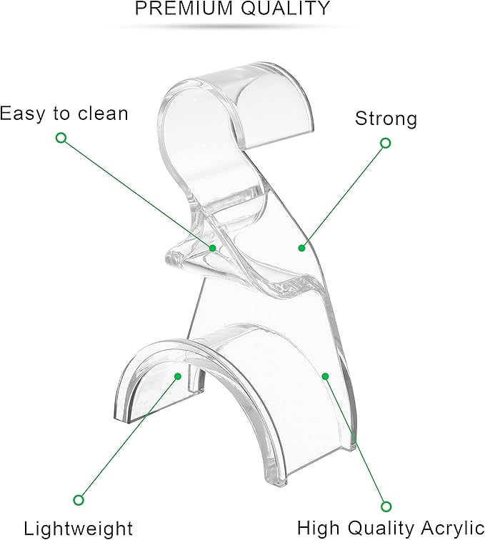 Wiosi Premium Clear Purse Hanger Closet Set of 3 - Durable Acrylic Organizers and Storage Bag Hanger for Luxury Closet - Purse Hanger Holder for Handbags, Premium Backpack Purse Hooks