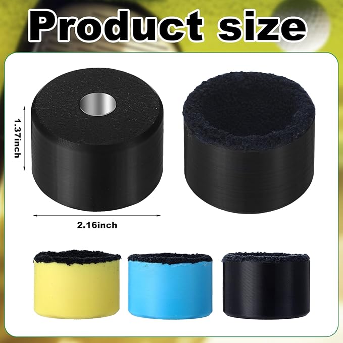 Zhehao 3 Pack Magnetic Golf Ball Washer 3D Printed Golf Ball Cleaner Portable Sport Cleaning Tools Magnetic Back Easy Mount on Club, Trolley and Cart for Course, 2.1"