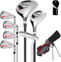 8 Pieces Complete Golf Club Set for Men Left or Right Handed – Mens Golf Clubs Full Set with Fairway Wood, Hybrid, Irons, Putter & Lightweight Bag – Beginner Friendly, Best Value, Distance & Accuracy