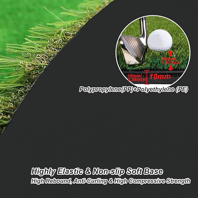 Nice C Putting Green Indoor, Putting Green, Golf Simulators for Home, Golf Putting Mat, Putting Mat Putting Green Outdoor, Challenge Putting Cup, 3 Holes, Flags, and Slope