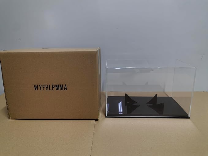 Football Display Case Full Size，Memorabilia Display Box Cases for Football，Acrylic Clear Box with Wood Stand Solid Base (Portable Assembly of Acrylic)