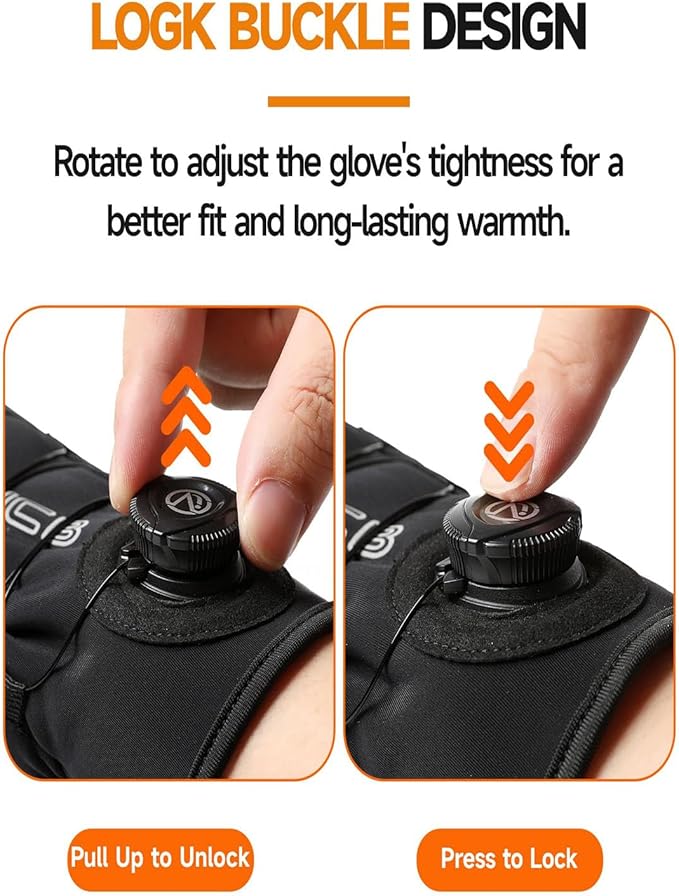 Men's Winter Gloves, Waterproof & Windproof -10°F Cycling Gloves for Women, Touch Screen Warm Gloves for Cycling Cold Weather, Driving Biking Running