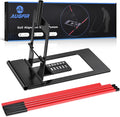 Golf Alignment Sticks Holder, Angle Adjustable Golf Training Aid, Weighted Golf Swing Trainer with Metal Sticks Practice Teaching Aid for Aiming, Putting, Swing