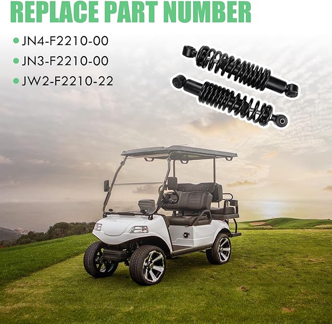Rear Shocks Absorbers Heavy Duty Spring Compatible With 1995-up G16 G19 G22 and G29 Yamaha Golf Cart Gas Yamaha Gas JN4-F2210-00 JN3-F2210-00 JW2-F2210-22