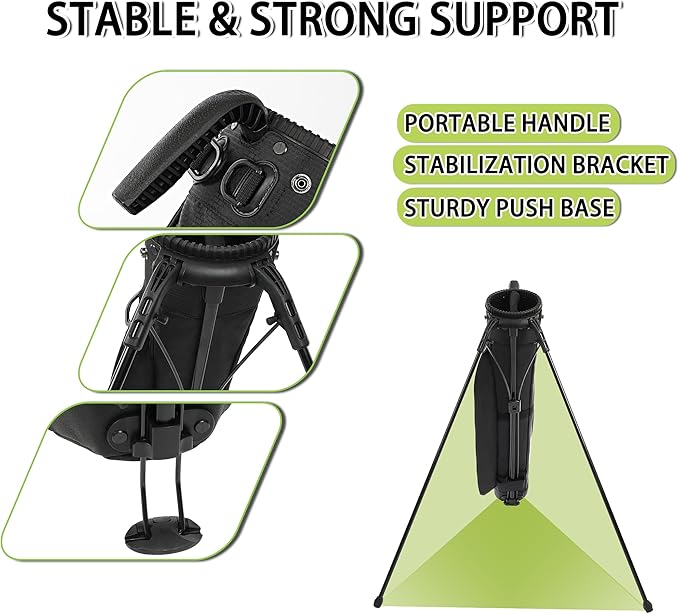 Golf Stand Bag,Lightweight Small Golf Bag,Medium Golf Carry Bag, 2-3Way Divider Men and Women with Adjustable Shoulder Strap Multiple Pockets with Golf Putter Covers