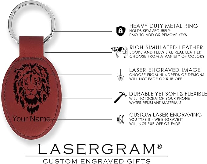 LaserGram Oval Keychain, Sunflowers, Personalized Engraving Included