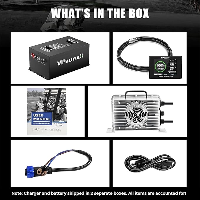 72V(73.6V) 105Ah Lithium Battery Golf Cart,72V Golf Cart Batteries with 15A Lithium Charger,Built-in 200A BMS,Metal Casing,Supports Mobile APP,Touch Monitor,6000+ Cycles,Peak Current 600A