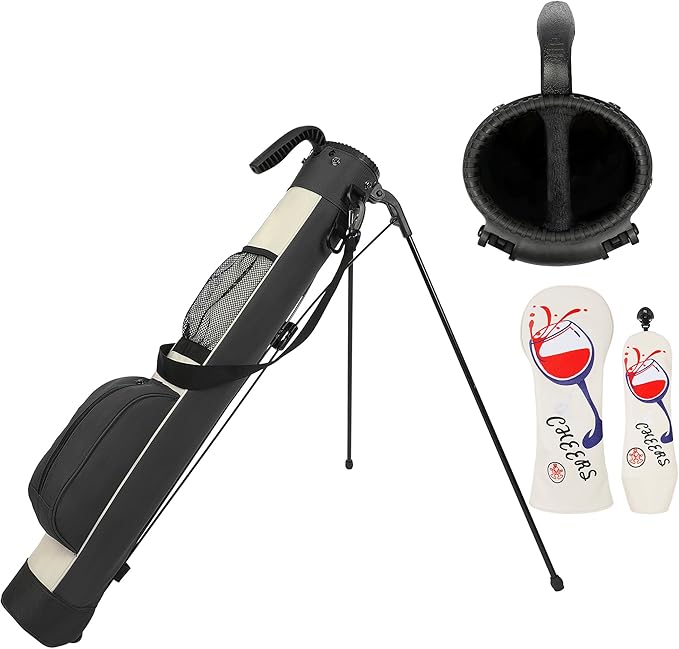 Golf Stand Bag,Lightweight Small Golf Bag,with Dual Strap Easy Carry 2 Way Dividers Multiple Pockets Golf Practice Bag