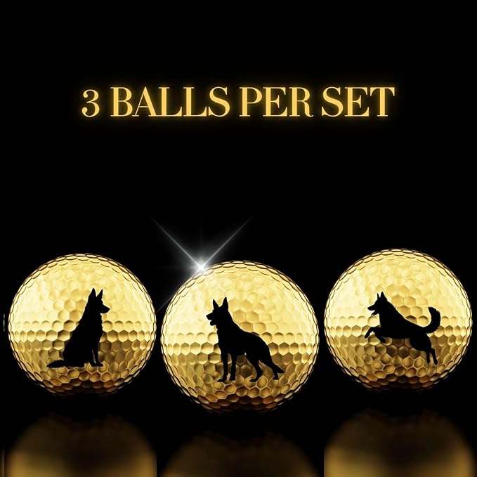 German Shepherd Gifts Golf Balls Set, Golf Gifts, Cool Accessories for Golfers, German Shepherd Dog Gifts for Golf Lovers, Perfect for Christmas & Birthday