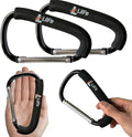 LilFe Stroller Hooks, 6.7" Large Stroller Clip, 2 Pack Large Carabiner Stroller Hooks for Hanging Bags and Shopping, Stroller Accessories for Mommy