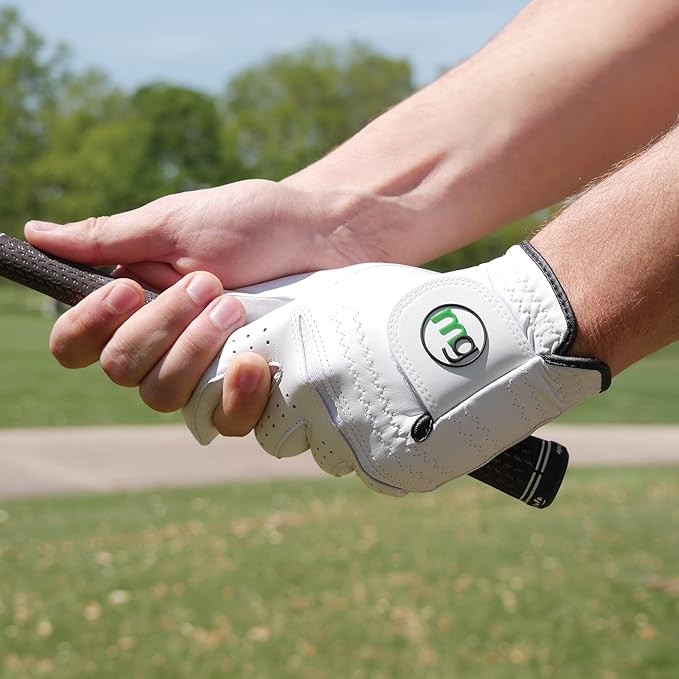MG DynaGrip Elite Men's Golf Glove – Thin but Durable Premium Cabretta Leather, Soft Tour-Preferred Feel, Lightweight Design, Elastic Knuckle Hinge for Comfort & Grip Sensitivity - Regular Sizes