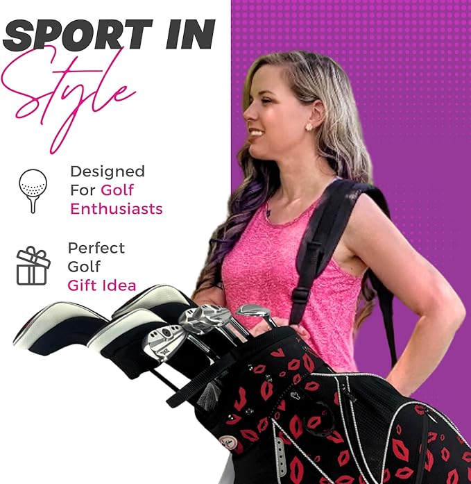 Taboo Fashions Monaco Golf Club Covers for Women - Numbered Golf Headcovers Set for Driver, Fairway and Hybrid Clubs - Weather Resistant, Pack of 4