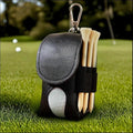 Drawelry Personalized Golf Balls Bag, Mini Golf Ball Pouch Storage Bag Portable Leather Golf Tee Holder Fathers Day Birthday Gift for Golfers Men Women