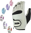 MRX Women Golf Glove Left Handed Golf Gloves Sweat Resistant Soft Cabretta Leather Regular Fit Women Golfer Glove