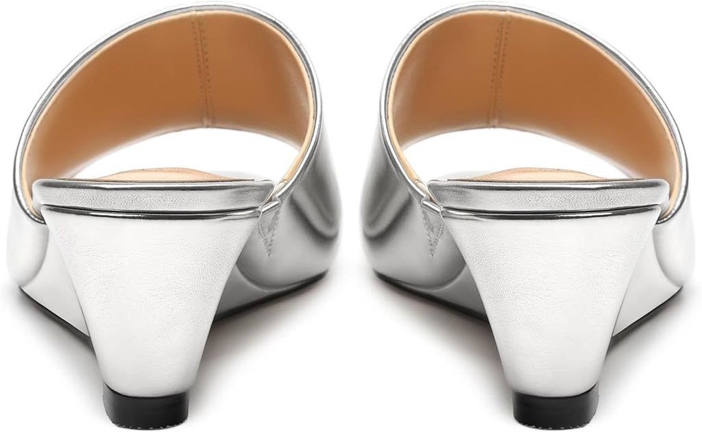 Wedge Sandals for Women Open Toe Wedge Heels Womens Matte High Heel Sandal Round Toe Heeled Wedge Sandals Slip on Casual shoes 2 inch