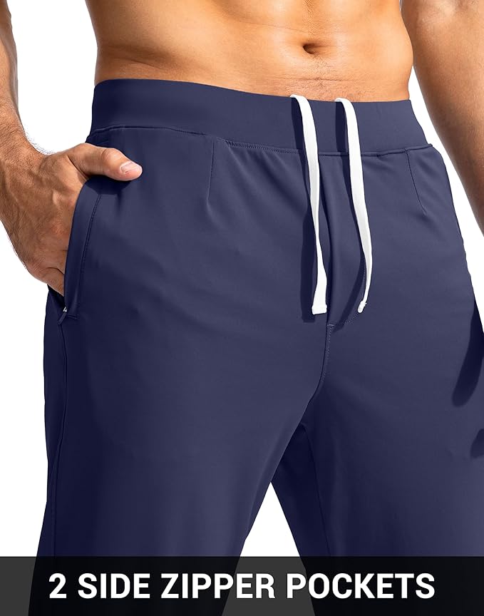 G Gradual Men's Golf Joggers Pants with Zipper Pockets Stretch Sweatpants Slim Fit Track Pants Joggers for Men Work Running