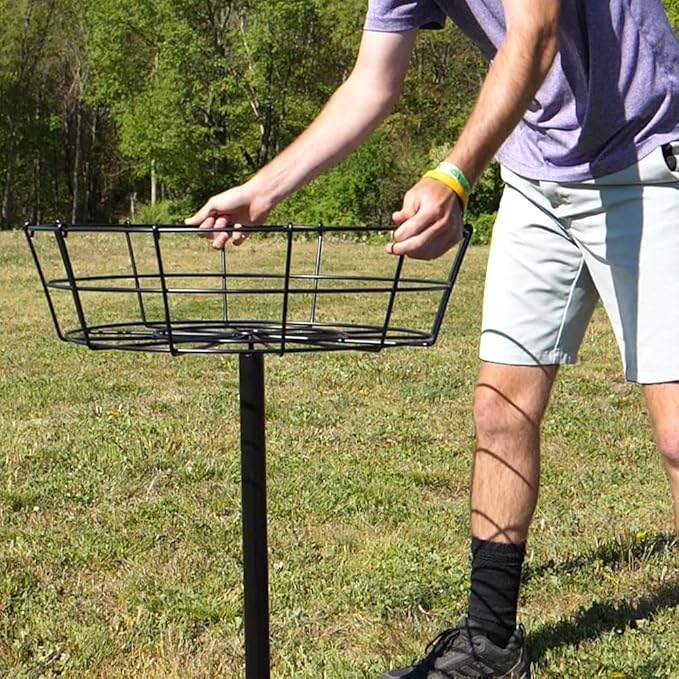 MVP Disc Sports Black Hole Pro 24-Chain Portable Disc Golf Basket Target