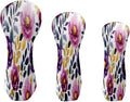 Funny Butterfly Colorful Golf Head Covers for Driver, Fairway, Hybrid & 3 Wood Premium PU Leather with Soft Velvet Lining Waterproof & Scratch-Resistant Unique Golf Gift for Men & Women