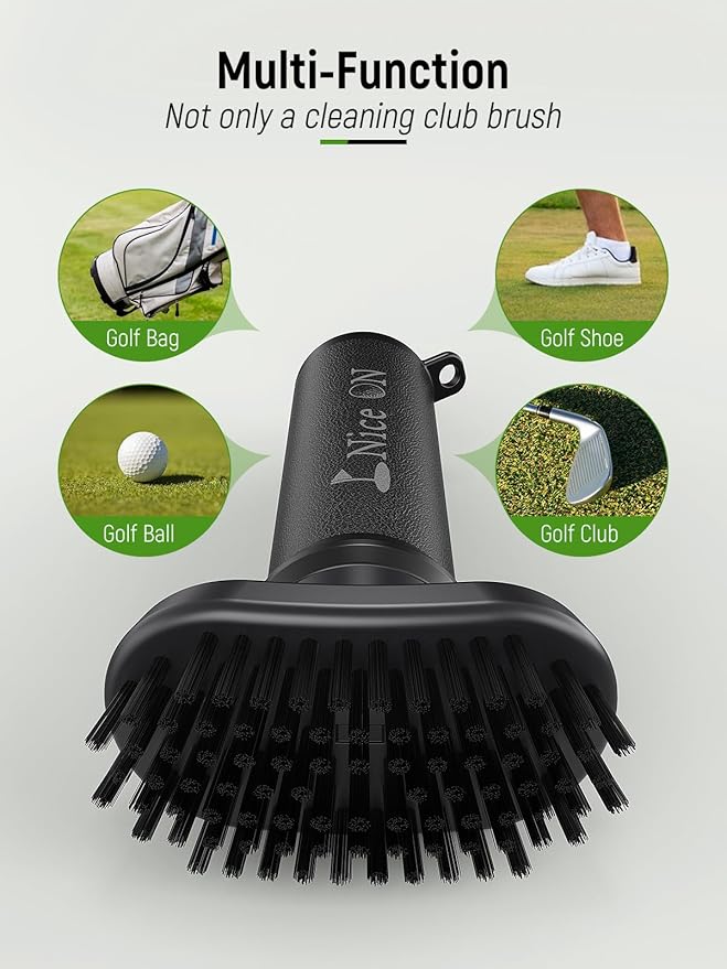 Water Golf Club Cleaner Brush with Towel, Magnetic Golf Club Brush Groove Cleaner, Golf Bag Accessories for Men Gifts