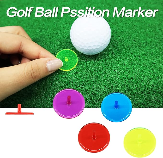 Golf Ball Markers Bulk 50/100/150 Pcs Position Marker Multicolor Transparent Plastic 25mm Flat Round Golf Mark Accessories