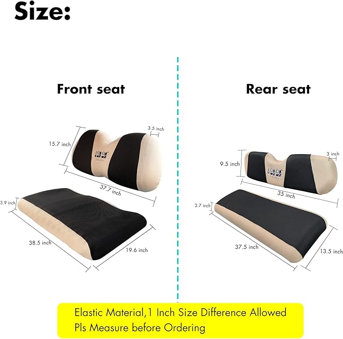 10L0L Golf Cart Front and Rear Seat Cover Set for Club Car DS/Precedent/Onward/Tempo & Yamaha G29 /Drive 2,Stylish 4 Passenger Front Back Seat Covers,Breathable Washable Polyester Mesh (Black/Beige)