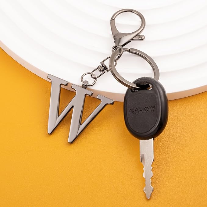 LAXPICOL Gold Letter A-Z Keychain for Women Bag Charms Purse Charms For Handbags Metal Alphabet Initial Letter Keychain