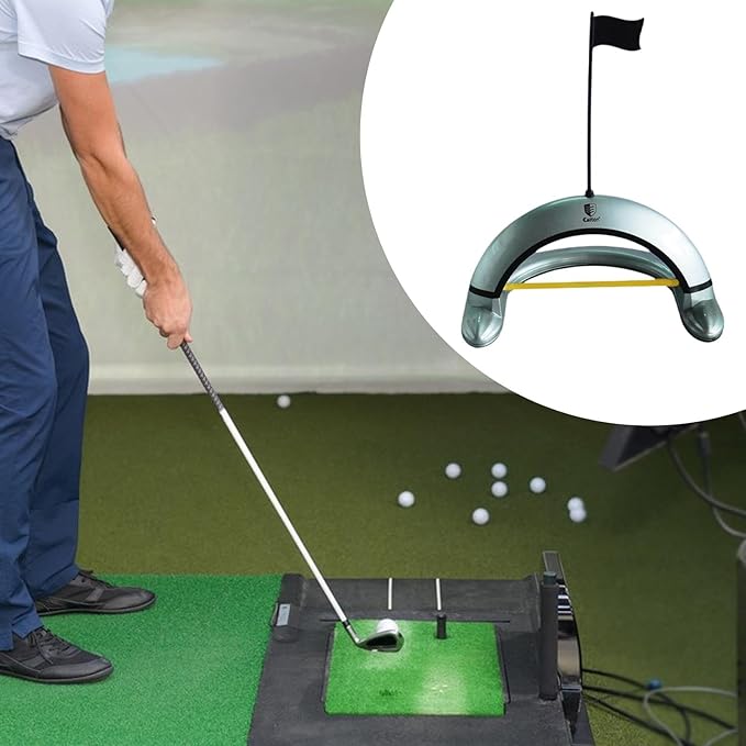 Colaxi Golf Putting Gate Practice,Golf Equipment Golfer Gift Portable with Flag Putting for Indoor Home