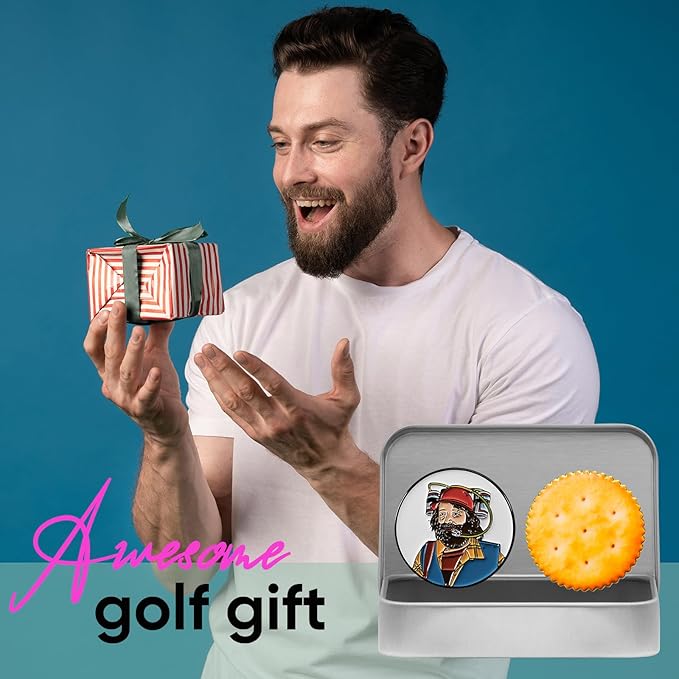 Golf Ball Markers with Hat Clip Box Set - Golf Gifts Golf Accessories for Men and Women Golfers