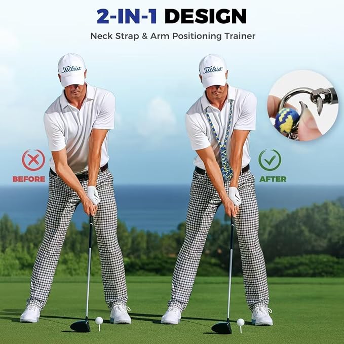 Golf Rope Swing Trainer, Professional Golf Training Aid and Posture Corrector, Improve Tempo Accuracy Practice Equipment for Beginners and Experienced Golfers