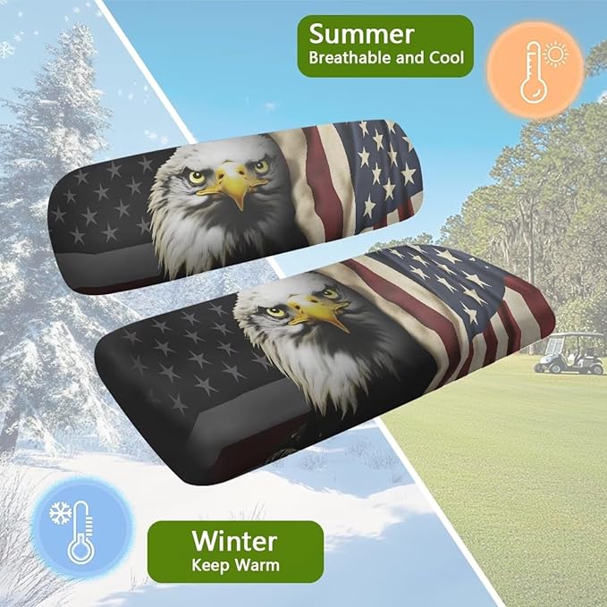 Fashion Print Golf Cart Seat Covers 2 Passenger Golf Cart Backrest Cover Golf Cart Seat Towel Gift for Friends