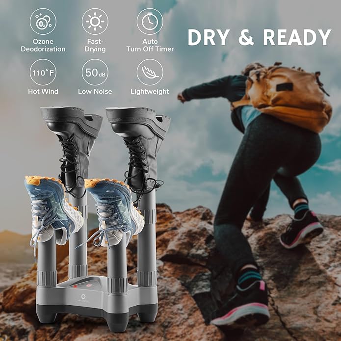 AIRTHEREAL SD20 Boot Dryer, Shoe Warmer with Ozone Deodorization Heat Blower