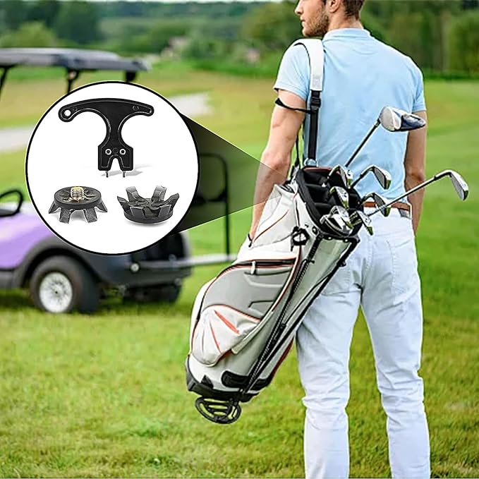 Golf Spikes Set, Includes 31 Pcs Soft Golf Cleats with Spike Wrench Tool, 6mm Dia Metal Thread Screw-in Replacement Spikes for Golf Lawn Cricket Sports Shoes