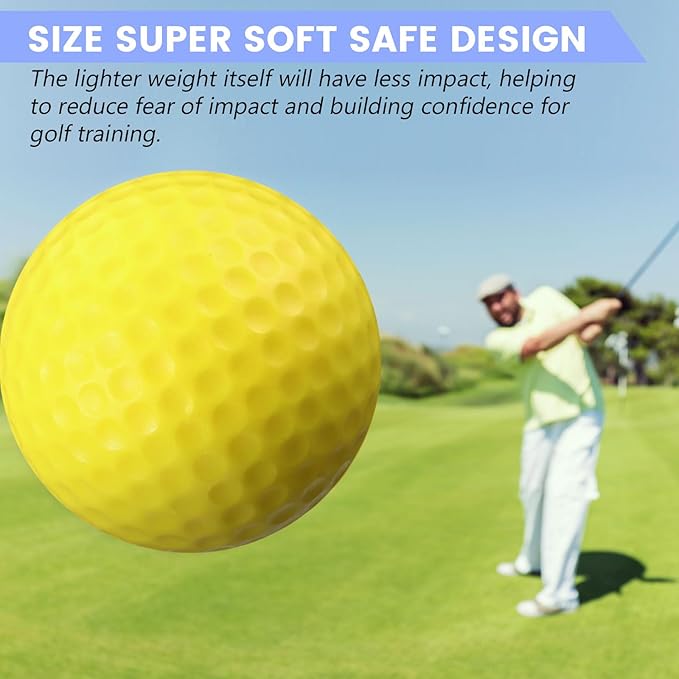 Junkin 80 Pcs Foam Golf Balls Rubber Practice Balls Realistic Feel and Flight Sport Training for Indoor or Outdoor Backyard Golf Training