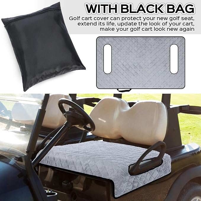 Golf Cart Seat Covers Winter Plush Universal Seat Towel Blanket with Soft Plush Surface for 2 Person Seats Golf Cart Accessories, 49.7"x 28.8"