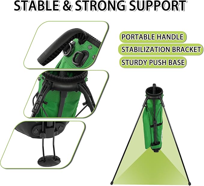 Golf Stand Bag,Lightweight Small Golf Bag,Medium Golf Carry Bag, 2-3Way Divider Men and Women with Adjustable Shoulder Strap Multiple Pockets with Golf Putter Covers