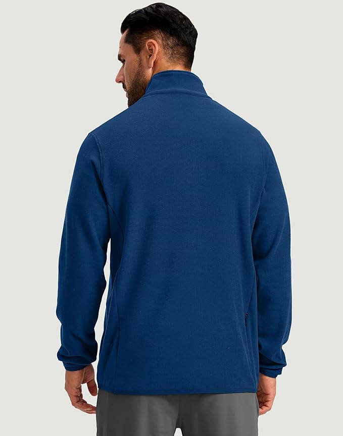 G Gradual Mens Quarter Zip Pullover Fleece with 2 Zipper Pockets Long Sleeve Golf Shirt Winter Athletic Sweater Lightweight