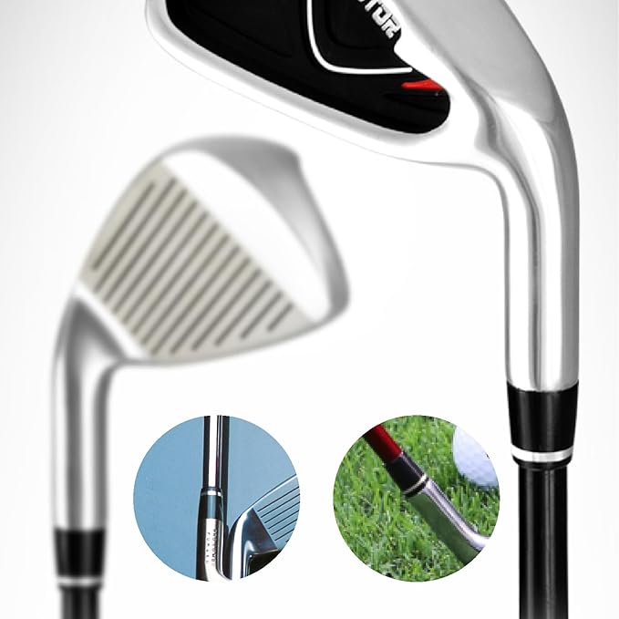 Mariyandh 12 Pcs ' Black Golf Club Ferrules for Irons Shaft Universal with Single Silver Ring
