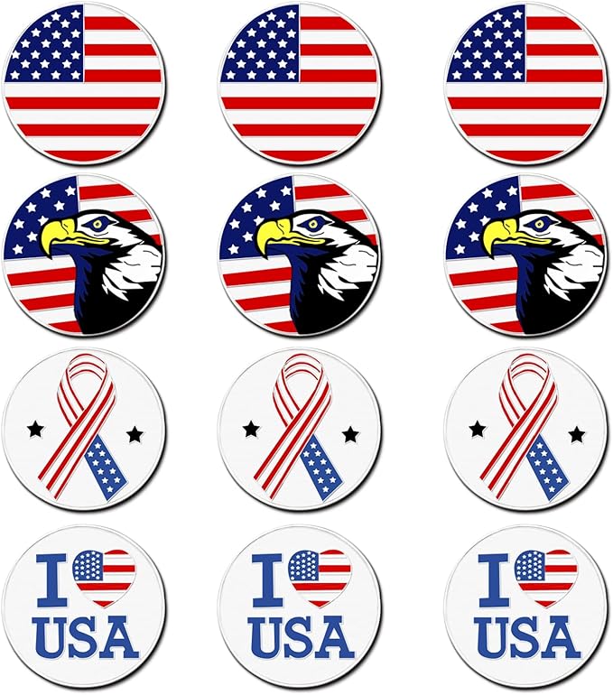 FINGER TEN Golf Ball Marker with Hat Clip Markers Assorted Patterns Value Gift Set Mark Golf Divot Tool Accessories for Men Women Kids