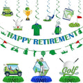 Golf Retirement Party Decorations - 13PCS Golf Themed Party Decorations Happy Retirement Banner Hanging Swirls Honeycomb Centerpieces Sport Themed Retire Going Away Partee Decor Supplies