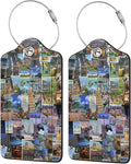 TSA Approved Luggage Tags for Suitcases Dream travel posters retro 2 Pack Funny Leather Carnival Cruise Airport Cute Travel Name Tags golf bag tag Ships Essentials Privacy Cover ID Label for Women Men