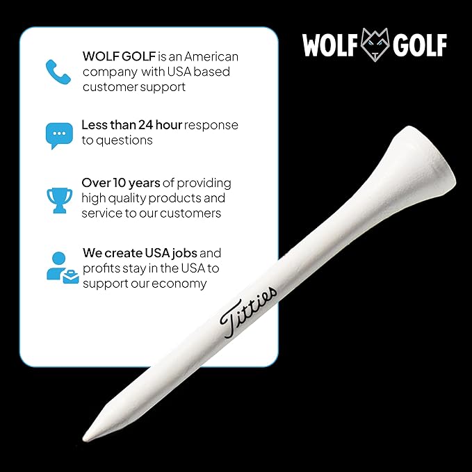 OnlyPars Golf Tees - Golf Hub Tees - Set of 36 Golf Tees - 3 Designs - Golf Tee Gift Set