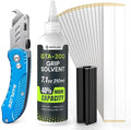 SAPLIZE Pro Golf Grip Repair Kit – Includes 5oz GTA-200 Golf Grip Solvent, 15 Golf Grip Tape,Retractable Hook Blade and Rubber Vise Clamp for Regripping Golf Club Grips