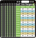 Golf Club Range Chart Card 2 x 3.5 inch Golfers Quick Reference Distance Card Golf Club Range Estimation Cheat Sheet Golfing Guide Card 10 Pcs